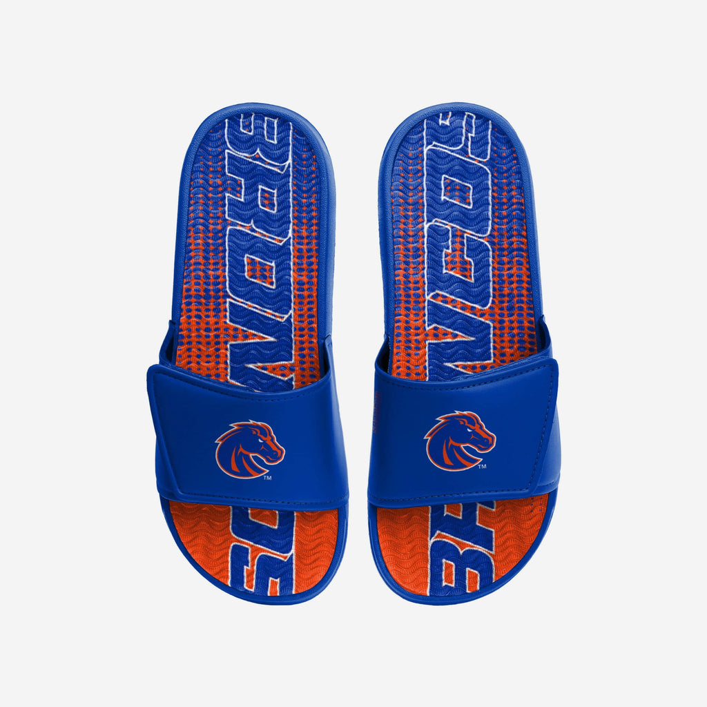 Boise State Broncos Gradient Wordmark Gel Slide FOCO S - FOCO.com