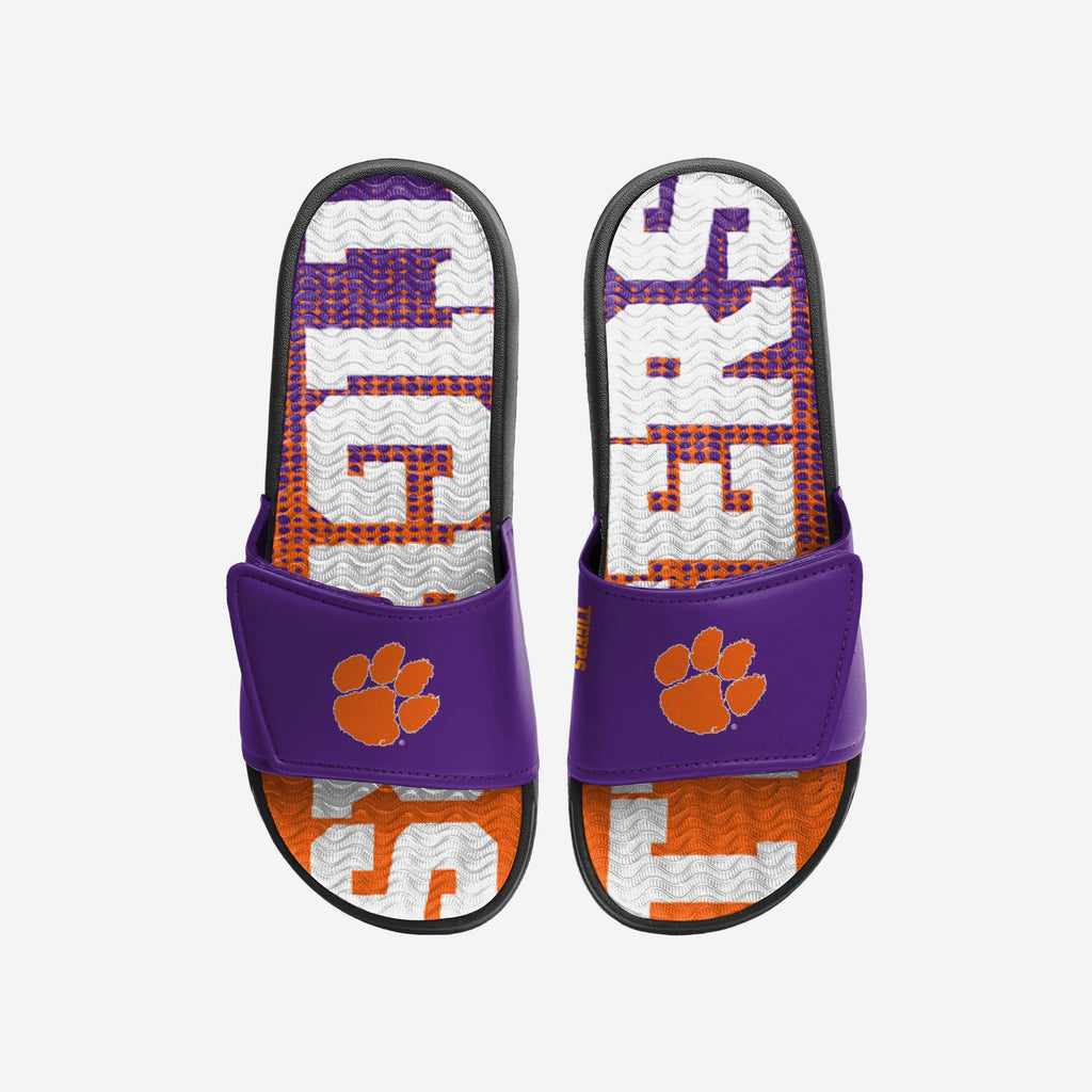 Clemson Tigers Gradient Wordmark Gel Slide FOCO S - FOCO.com