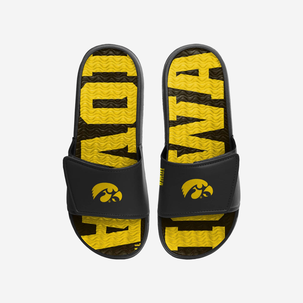 Iowa Hawkeyes Gradient Wordmark Gel Slide FOCO S - FOCO.com