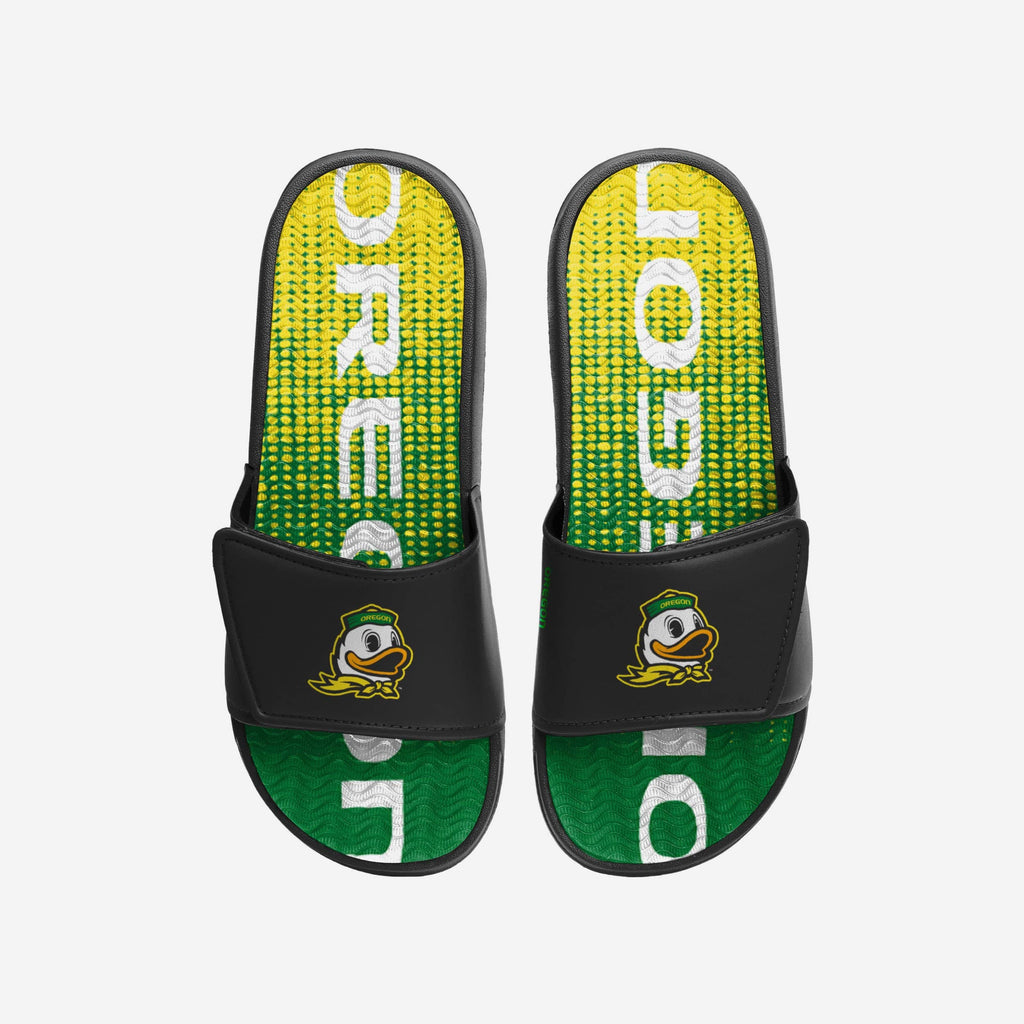 Oregon Ducks Gradient Wordmark Gel Slide FOCO S - FOCO.com