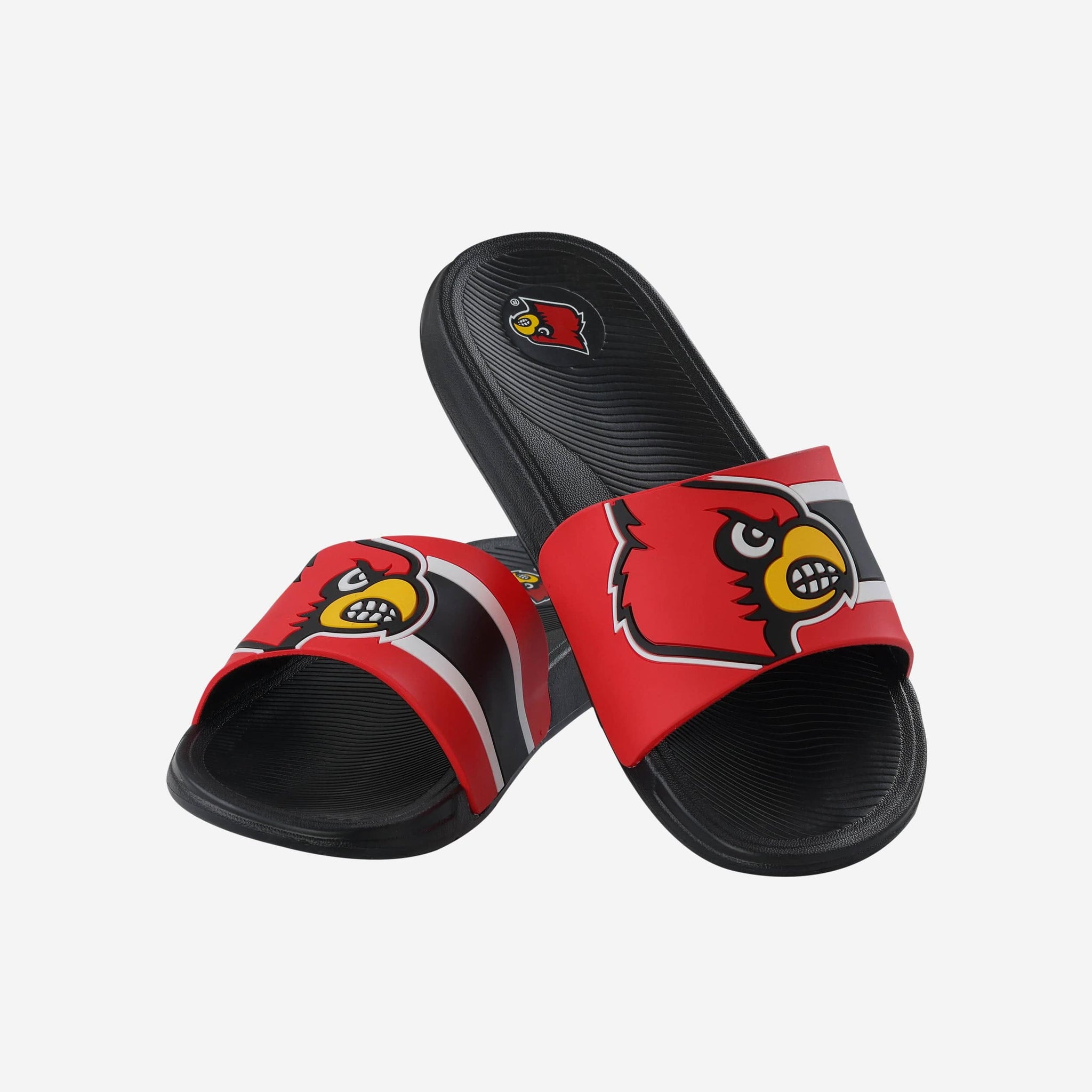 Youth FOCO Louisville Cardinals Team Stripe Slippers