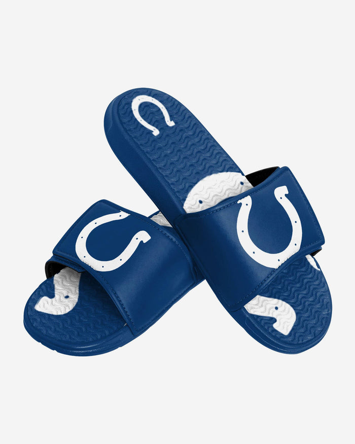 Indianapolis Colts Colorblock Big Logo Gel Slide FOCO - FOCO.com