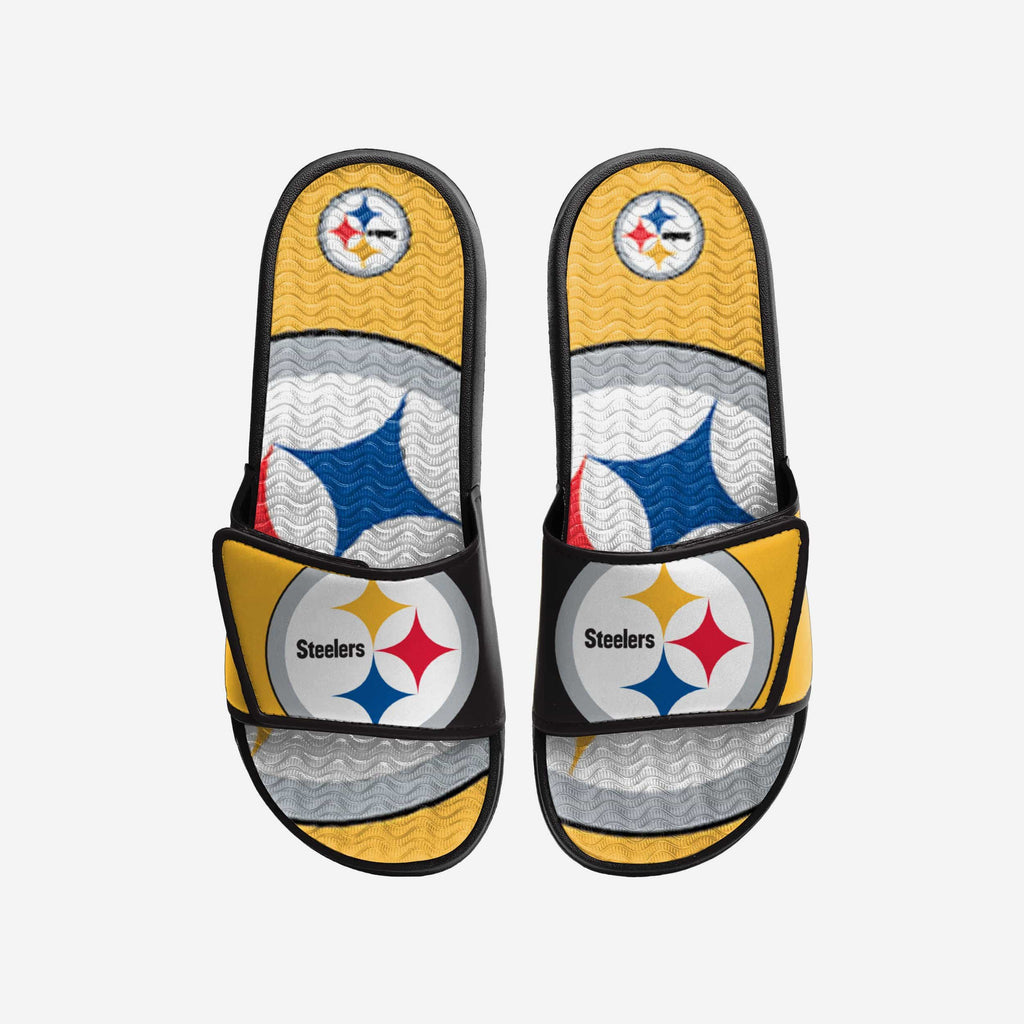 Pittsburgh Steelers Colorblock Big Logo Gel Slide FOCO