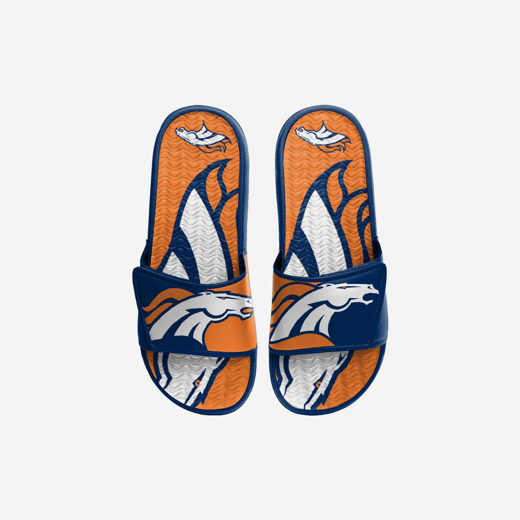 Denver Broncos Youth Colorblock Big Logo Gel Slide FOCO S - FOCO.com