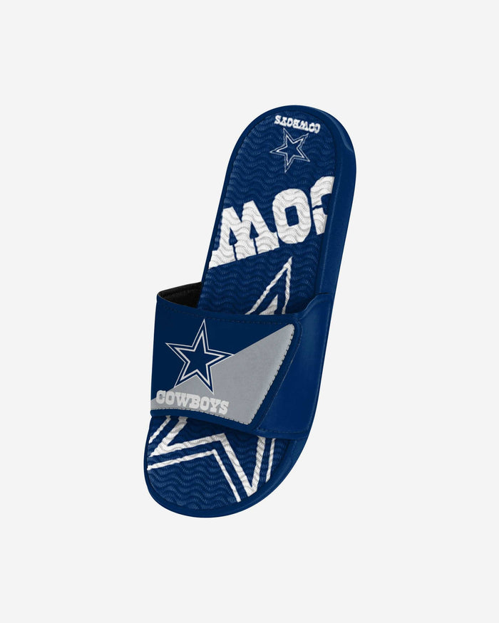 Dallas Cowboys Youth Colorblock Big Logo Gel Slide FOCO - FOCO.com