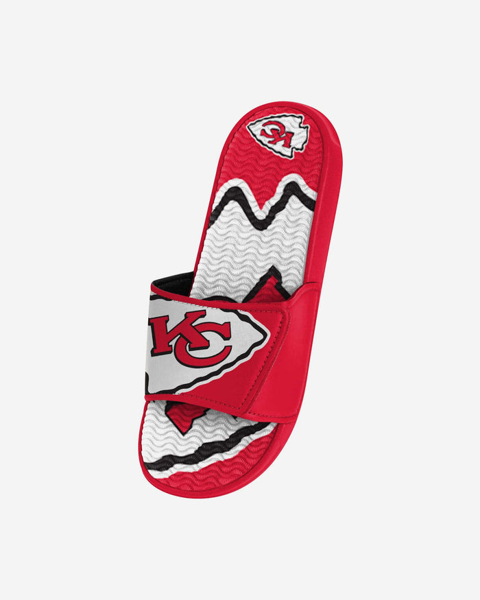 Kansas City Chiefs Youth Colorblock Big Logo Gel Slide FOCO - FOCO.com