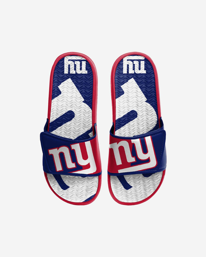 New York Giants Youth Colorblock Big Logo Gel Slide FOCO S - FOCO.com