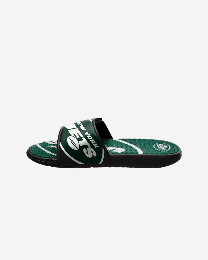 New York Jets Youth Colorblock Big Logo Gel Slide FOCO - FOCO.com