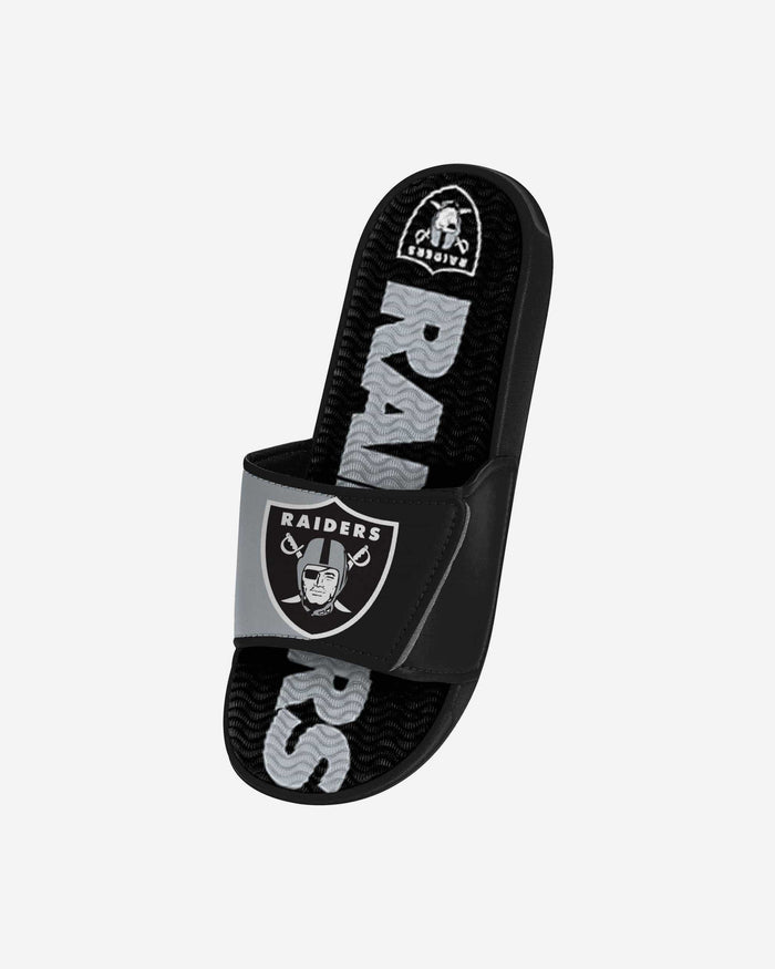 Las Vegas Raiders Youth Colorblock Big Logo Gel Slide FOCO - FOCO.com