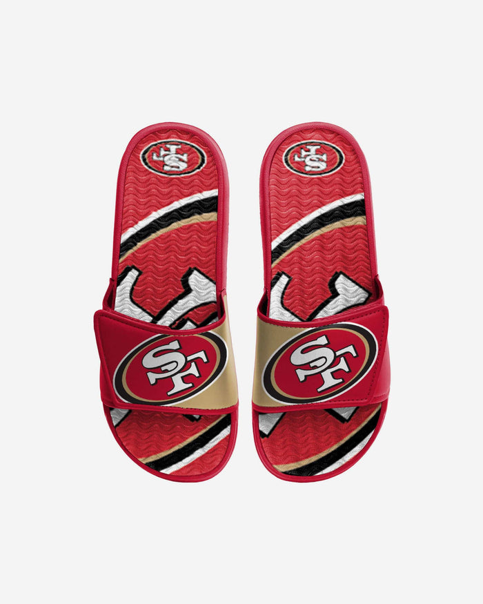 San Francisco 49ers Youth Colorblock Big Logo Gel Slide FOCO S - FOCO.com