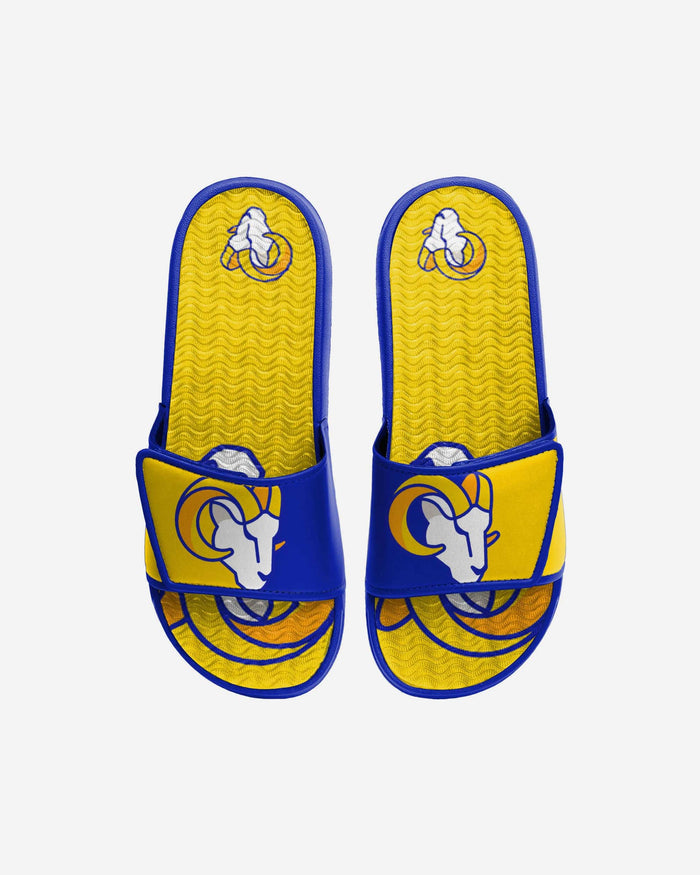 Los Angeles Rams Youth Colorblock Big Logo Gel Slide FOCO S - FOCO.com