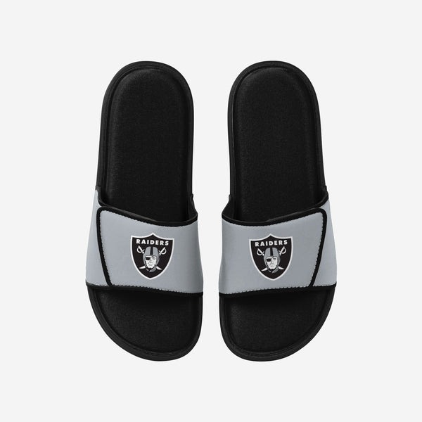 FOCO Las Vegas Raiders NFL Mens Team Stripe Gel Slide - XL