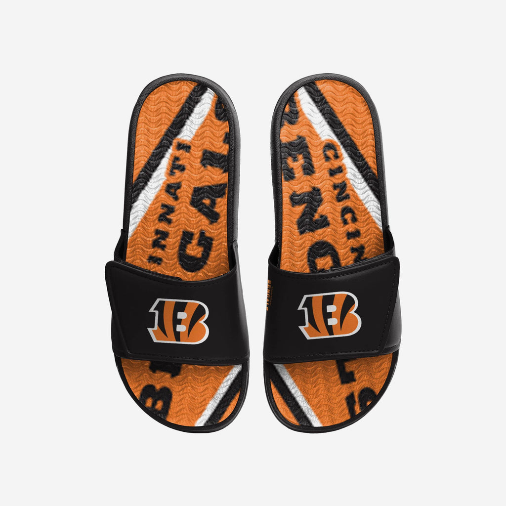 Cincinnati Bengals Bold Wordmark Gel Slide FOCO S - FOCO.com