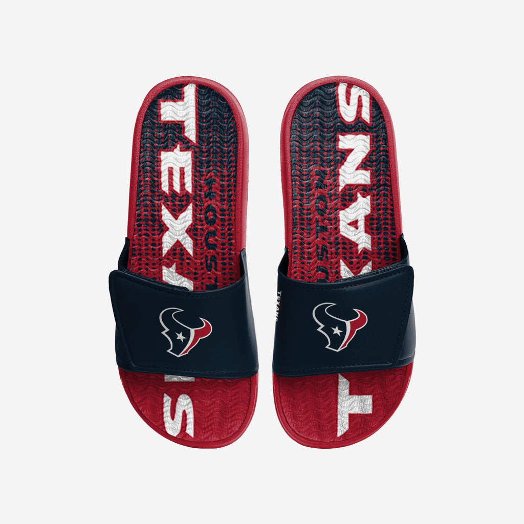 Houston Texans Gradient Wordmark Gel Slide FOCO S - FOCO.com