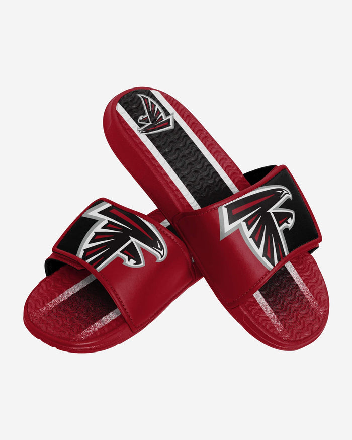 Atlanta Falcons Team Stripe Gel Slide FOCO - FOCO.com