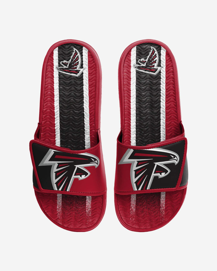 Atlanta Falcons Team Stripe Gel Slide FOCO S - FOCO.com