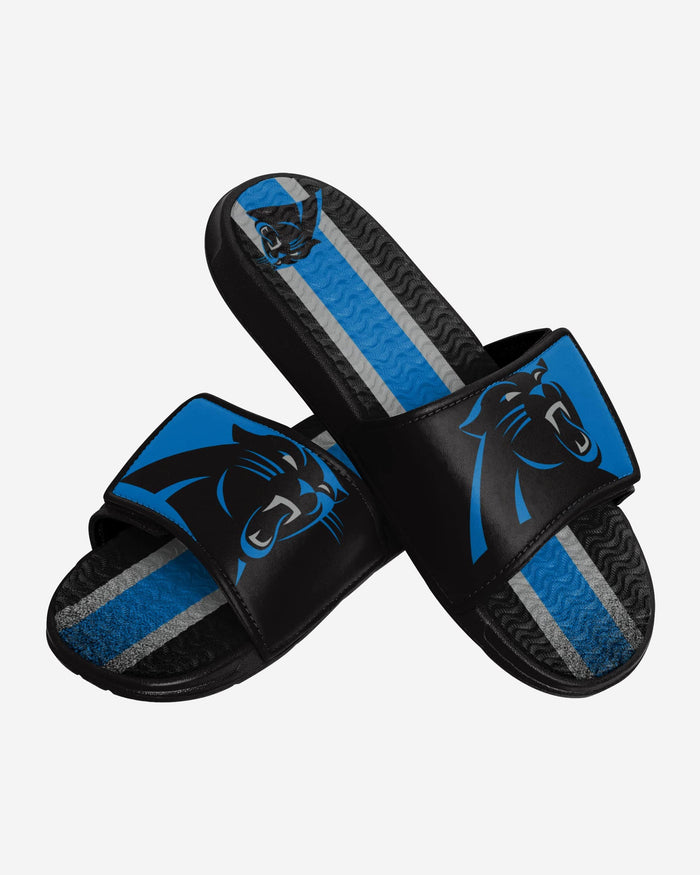 Carolina Panthers Team Stripe Gel Slide FOCO - FOCO.com