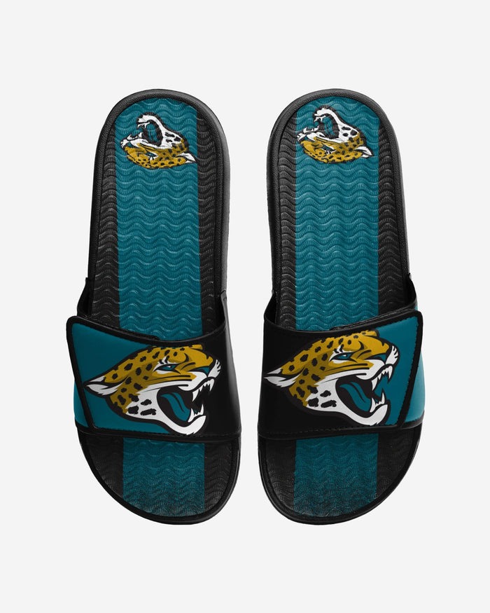 Jacksonville Jaguars Team Stripe Gel Slide FOCO S - FOCO.com