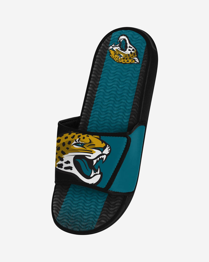 Jacksonville Jaguars Team Stripe Gel Slide FOCO - FOCO.com