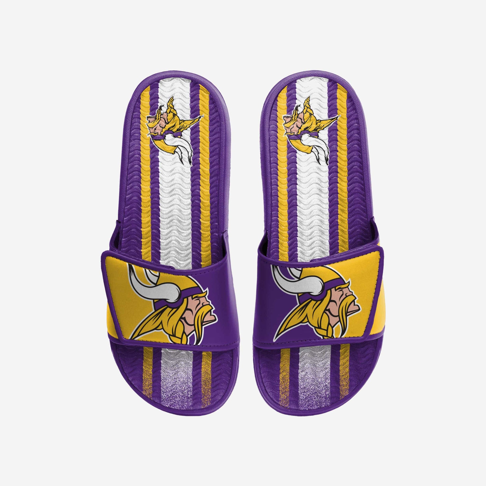 Minnesota Vikings NFL Mens Team Stripe Gel Slide - S