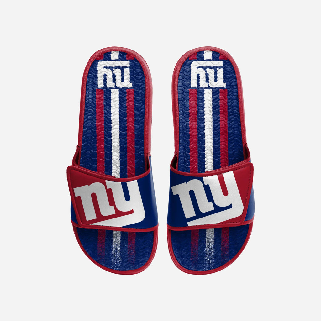 New York Giants Team Stripe Gel Slide FOCO S - FOCO.com