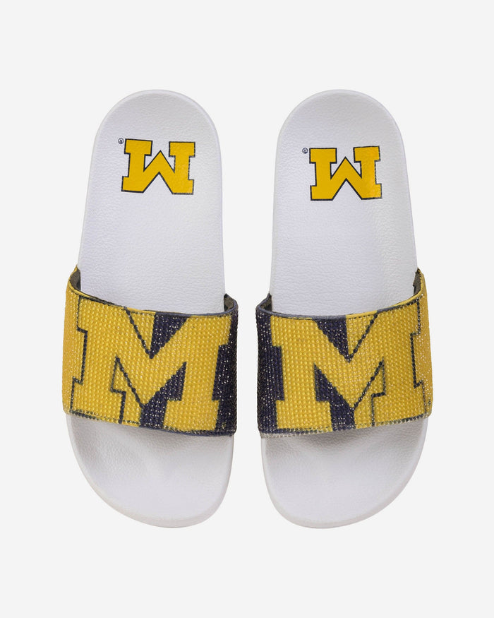 Michigan Wolverines Womens Big Logo Shimmer Slide FOCO S - FOCO.com