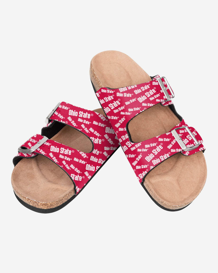 Ohio State Buckeyes Womens Mini Print Double Buckle Sandal FOCO - FOCO.com