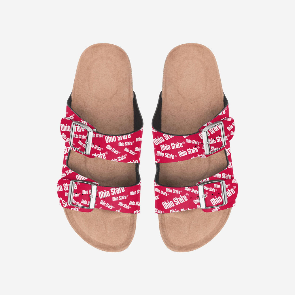 Ohio State Buckeyes Womens Mini Print Double Buckle Sandal FOCO S - FOCO.com