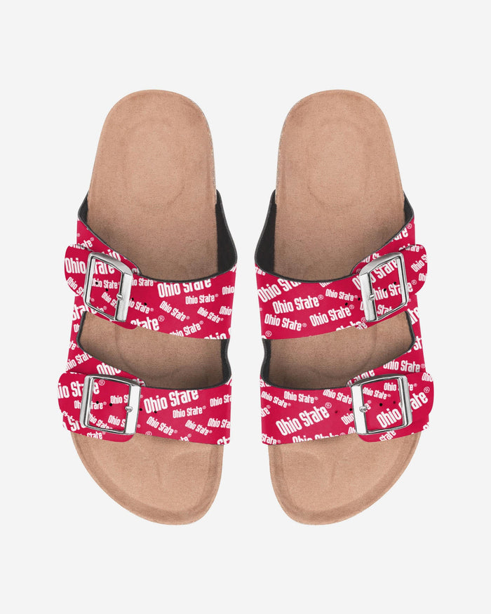 Ohio State Buckeyes Womens Mini Print Double Buckle Sandal FOCO S - FOCO.com