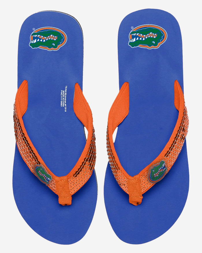 Florida Gators Womens Sequin Flip Flop FOCO - FOCO.com