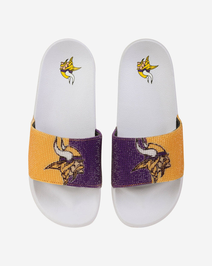 Minnesota Vikings Womens Big Logo Shimmer Slide FOCO S - FOCO.com