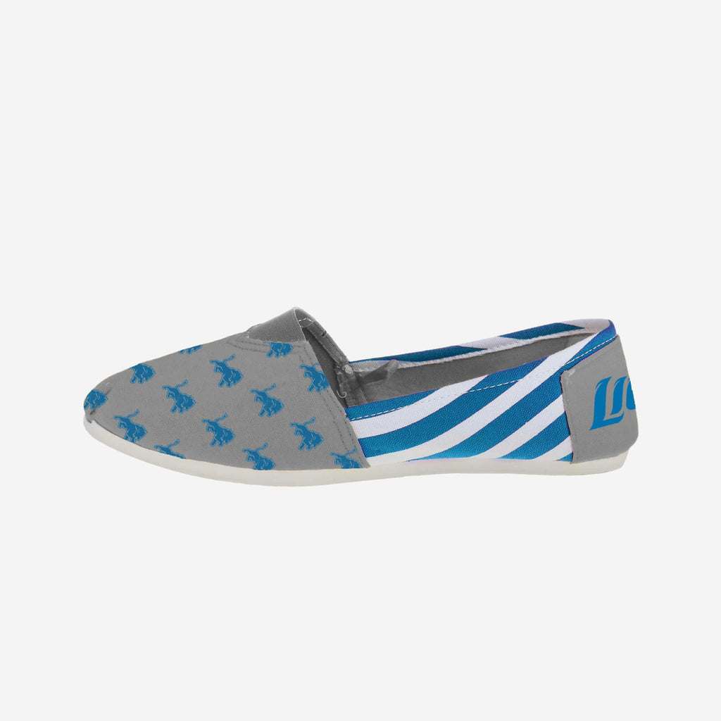 Detroit Lions Womens Stripe Canvas Shoe FOCO - FOCO.com