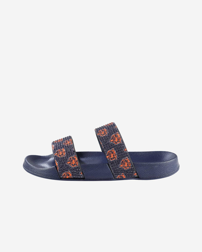 Chicago Bears Womens Double Strap Shimmer Sandal FOCO - FOCO.com