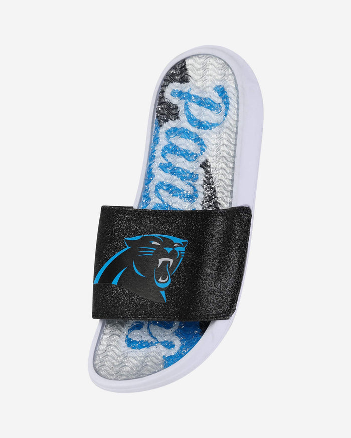 Carolina Panthers Womens Glitter Gel Slide FOCO - FOCO.com