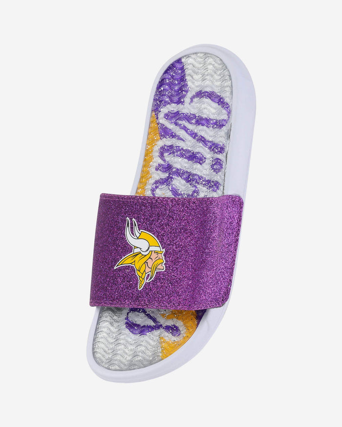 Minnesota Vikings Womens Glitter Gel Slide FOCO - FOCO.com