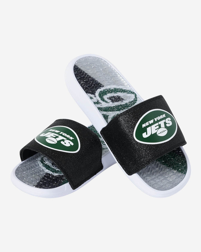 New York Jets Womens Glitter Gel Slide FOCO - FOCO.com