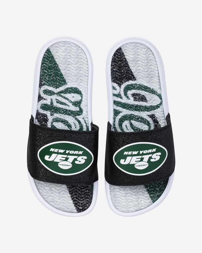 New York Jets Womens Glitter Gel Slide FOCO S - FOCO.com