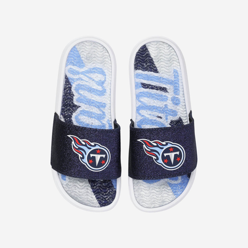 Tennessee Titans Womens Glitter Gel Slide FOCO S - FOCO.com