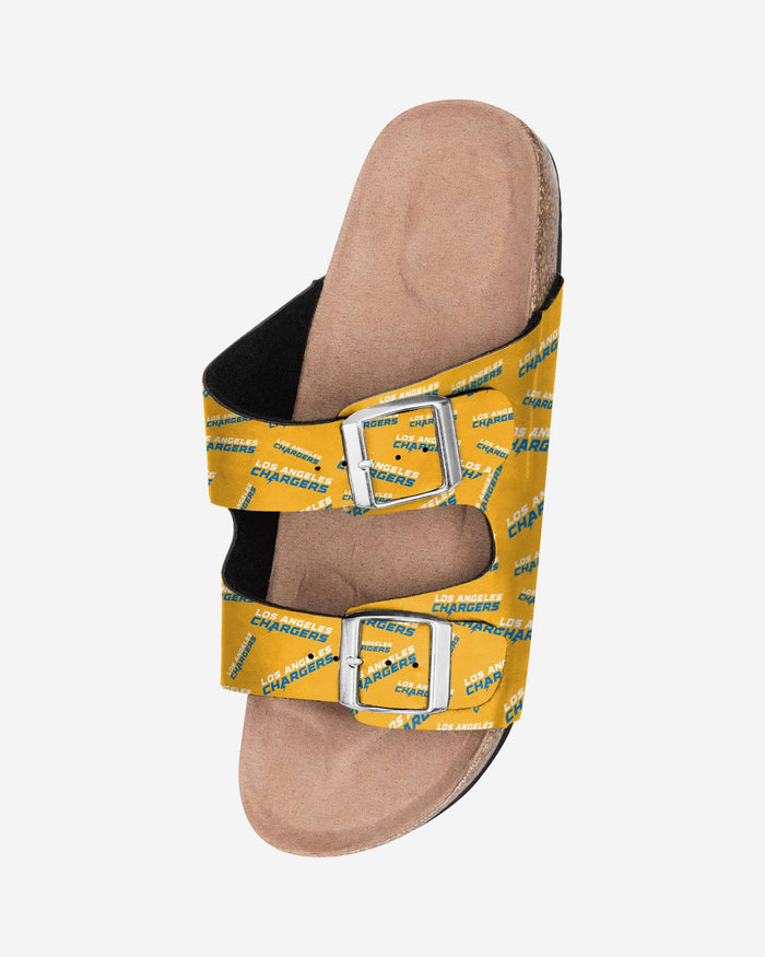 Los Angeles Chargers Womens Mini Print Double Buckle Sandal FOCO - FOCO.com