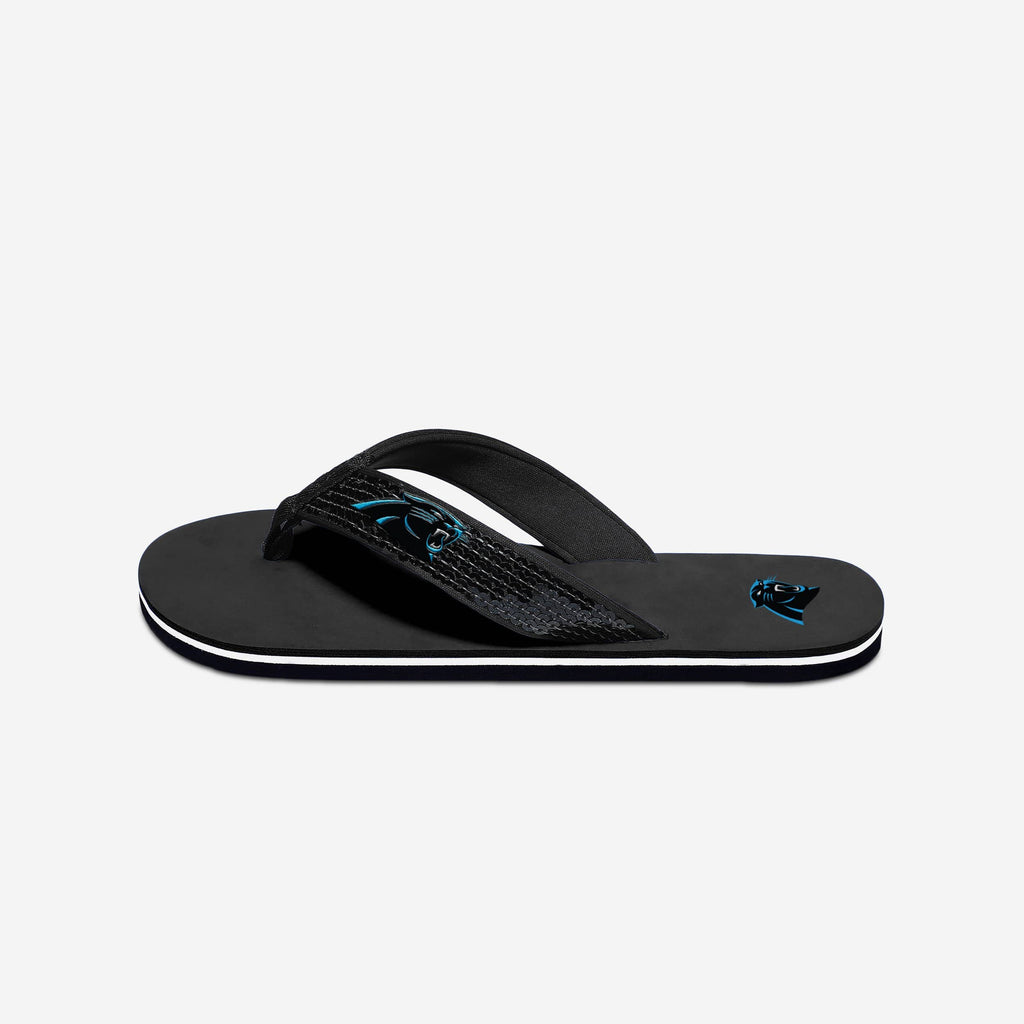 Carolina Panthers Womens Sequin Flip Flop FOCO - FOCO.com