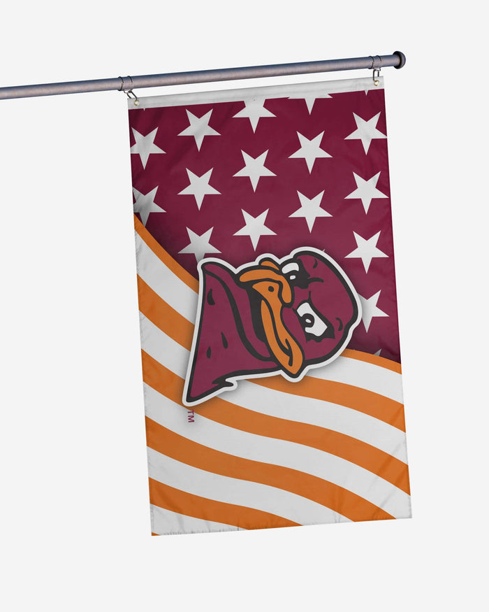 Virginia Tech Hokies Americana Horizontal Flag FOCO - FOCO.com