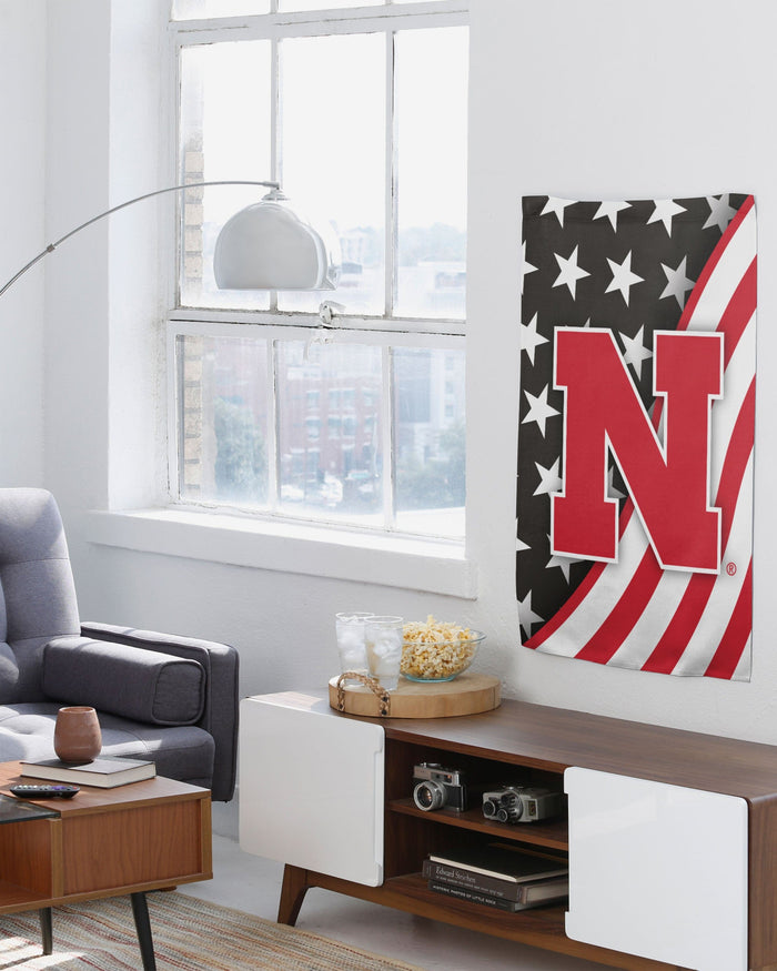 Nebraska Cornhuskers Americana Vertical Flag FOCO - FOCO.com