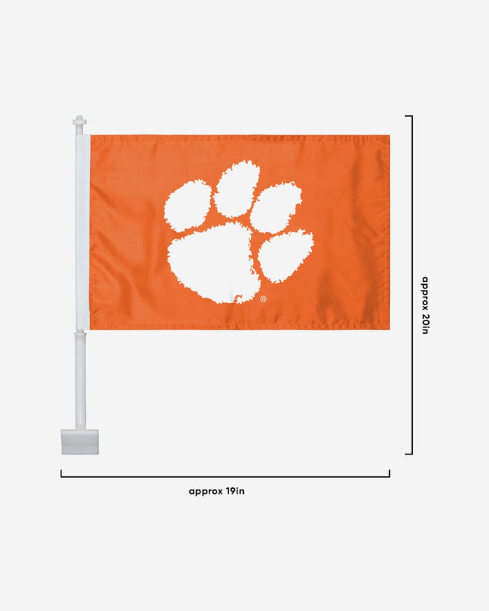 Clemson Tigers 2 Pack Solid Car Flag FOCO - FOCO.com