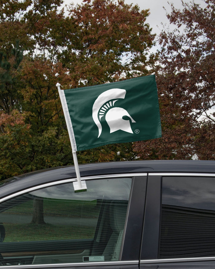 Michigan State Spartans 2 Pack Solid Car Flag FOCO - FOCO.com