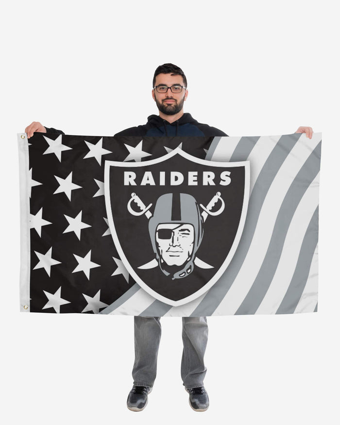 Las Vegas Raiders Americana Horizontal Flag FOCO - FOCO.com