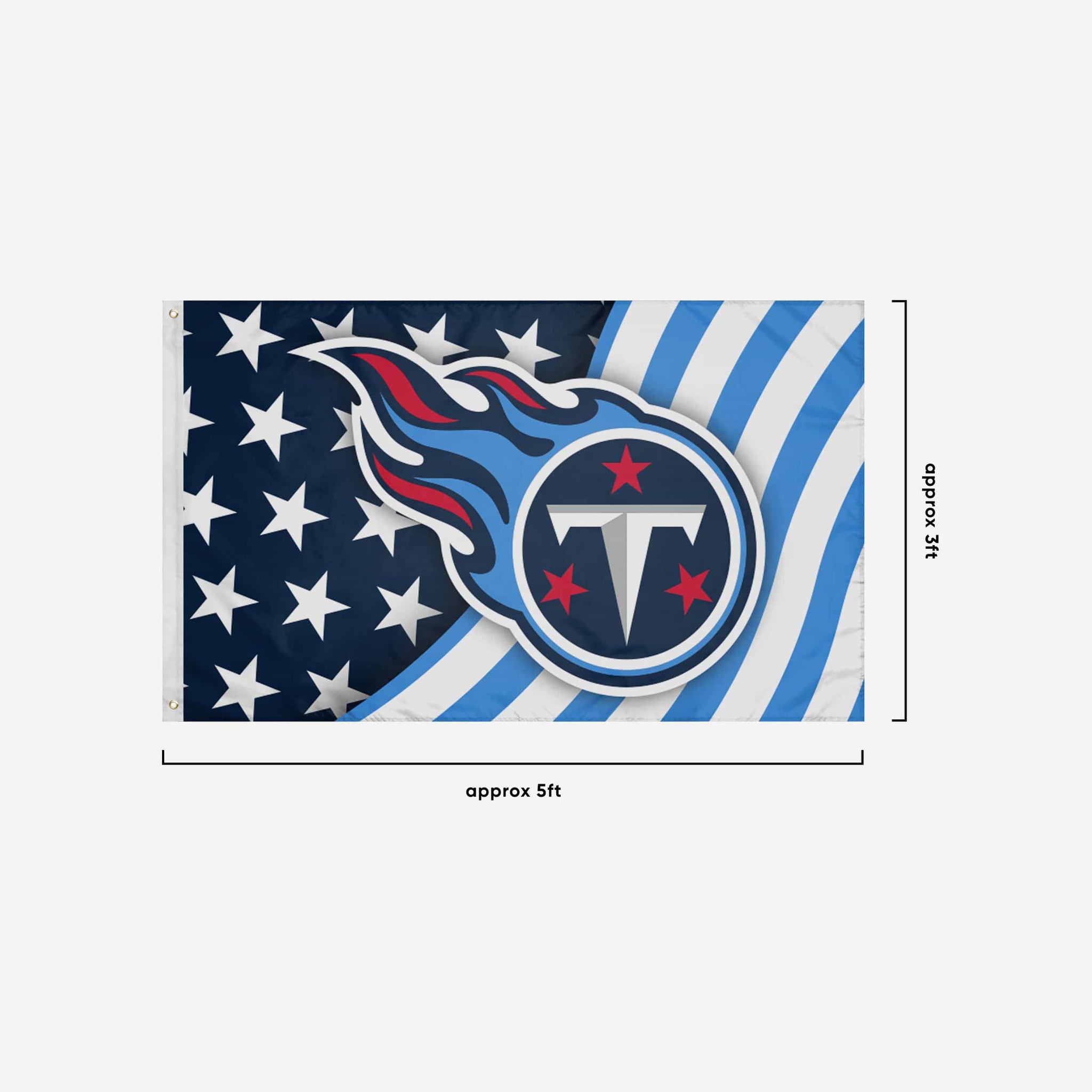 Tennessee Titans NFL Solid Horizontal Flag