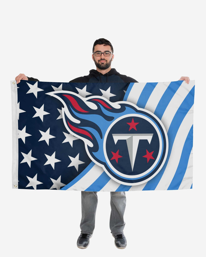 Tennessee Titans Americana Horizontal Flag FOCO - FOCO.com