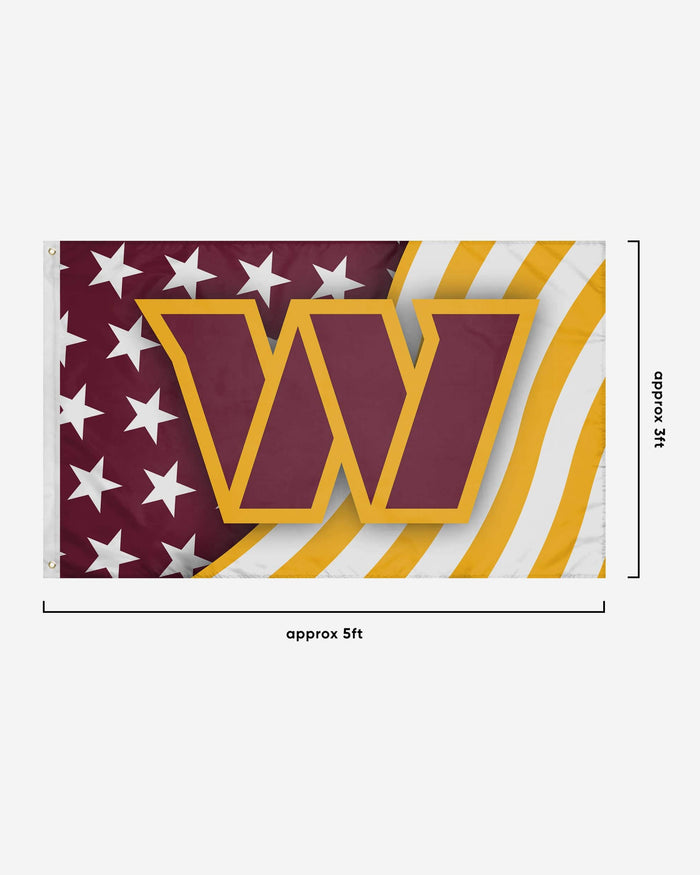 Washington Commanders Americana Horizontal Flag FOCO - FOCO.com