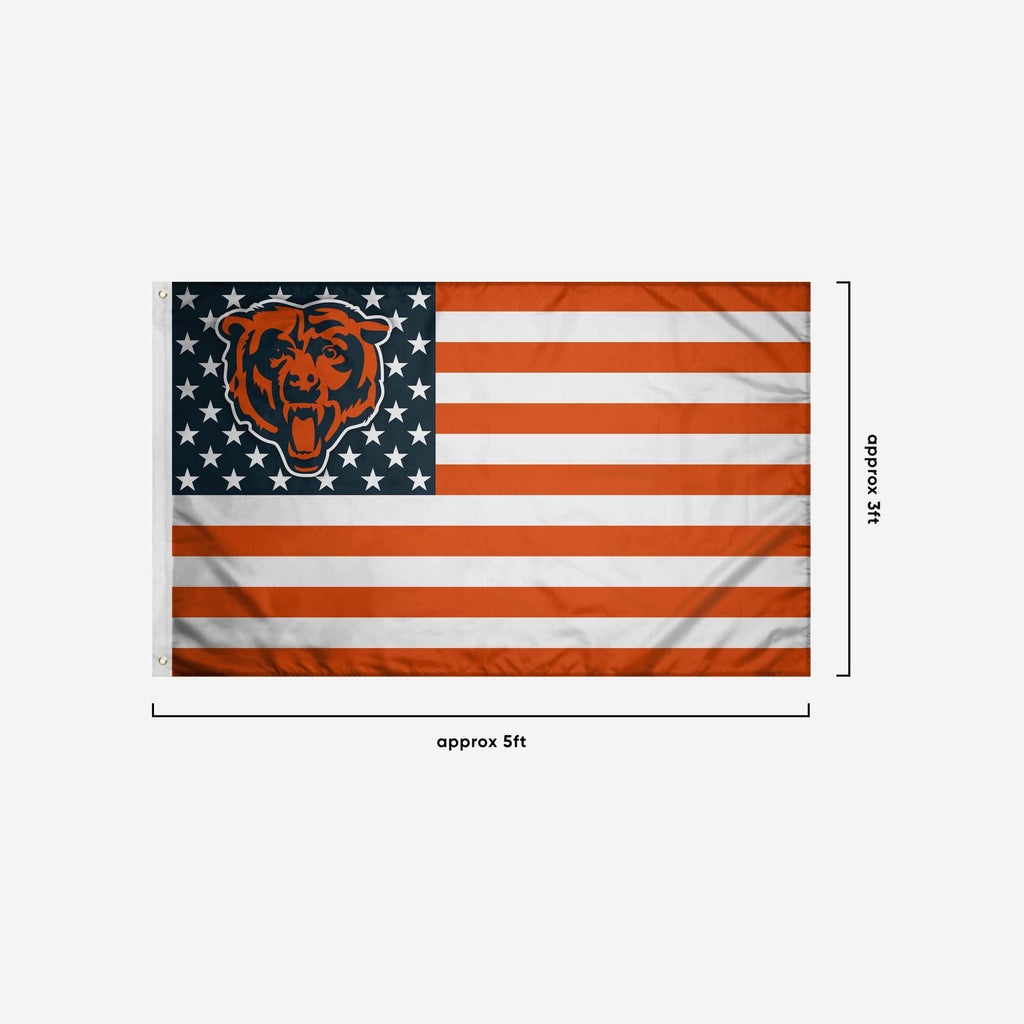 Chicago Bears American Stars Horizontal Flag FOCO