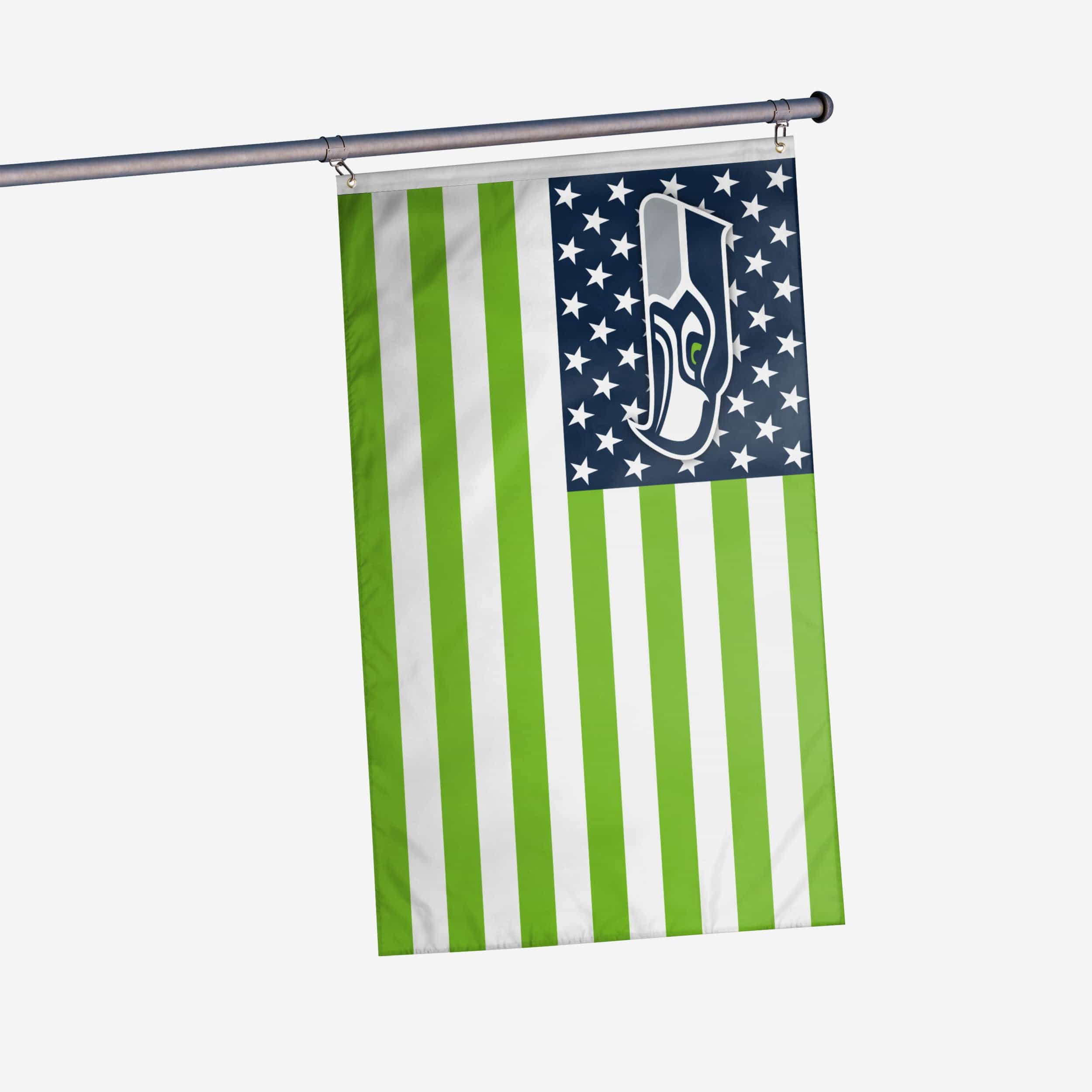 Seattle Seahawks Nation USA Americana Stars and Stripes Pennant Banner Flag